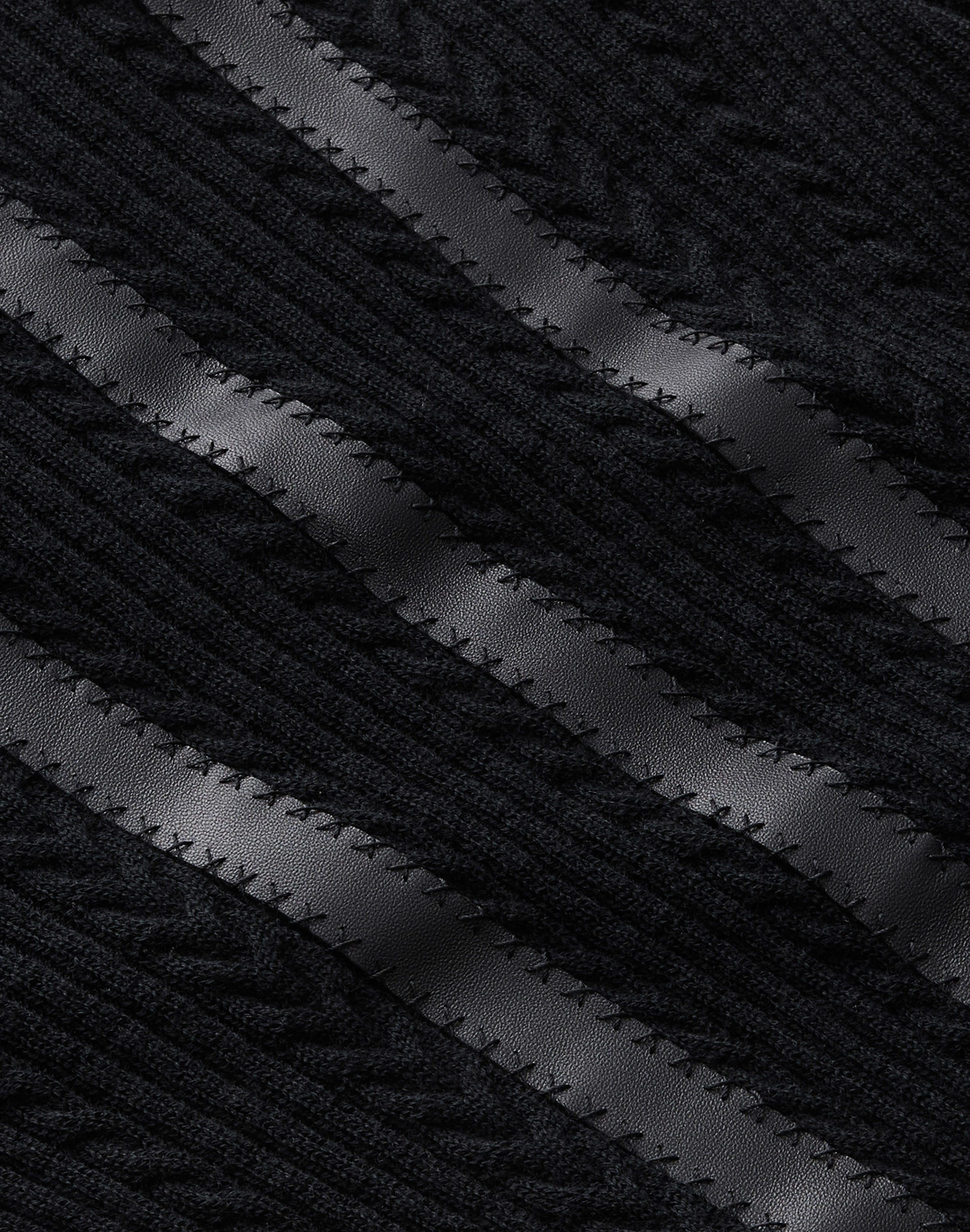 Finespun Wool-Cashmere & Leather Sweater