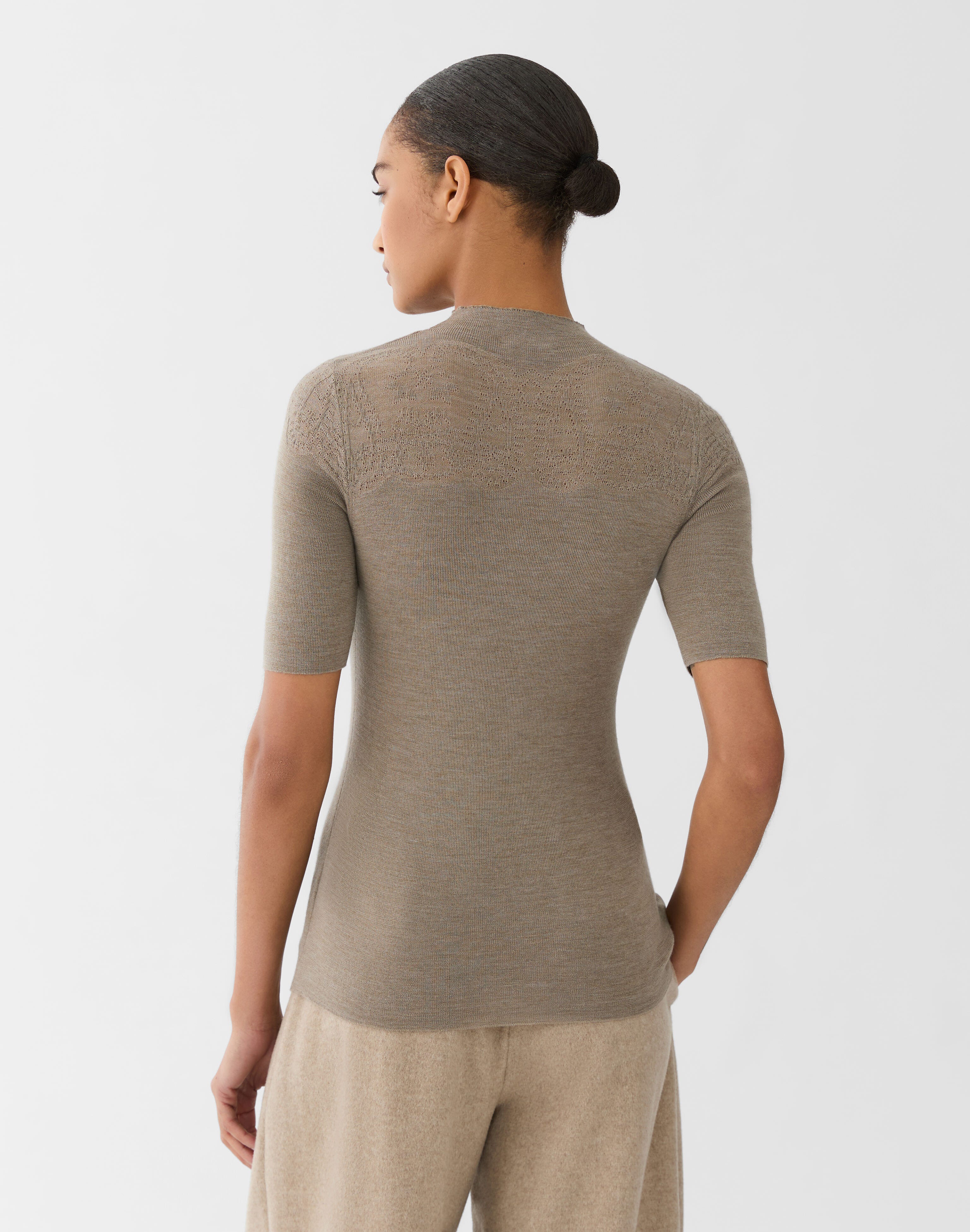Superfine Merino Wool Ribbed Illusion Sweater