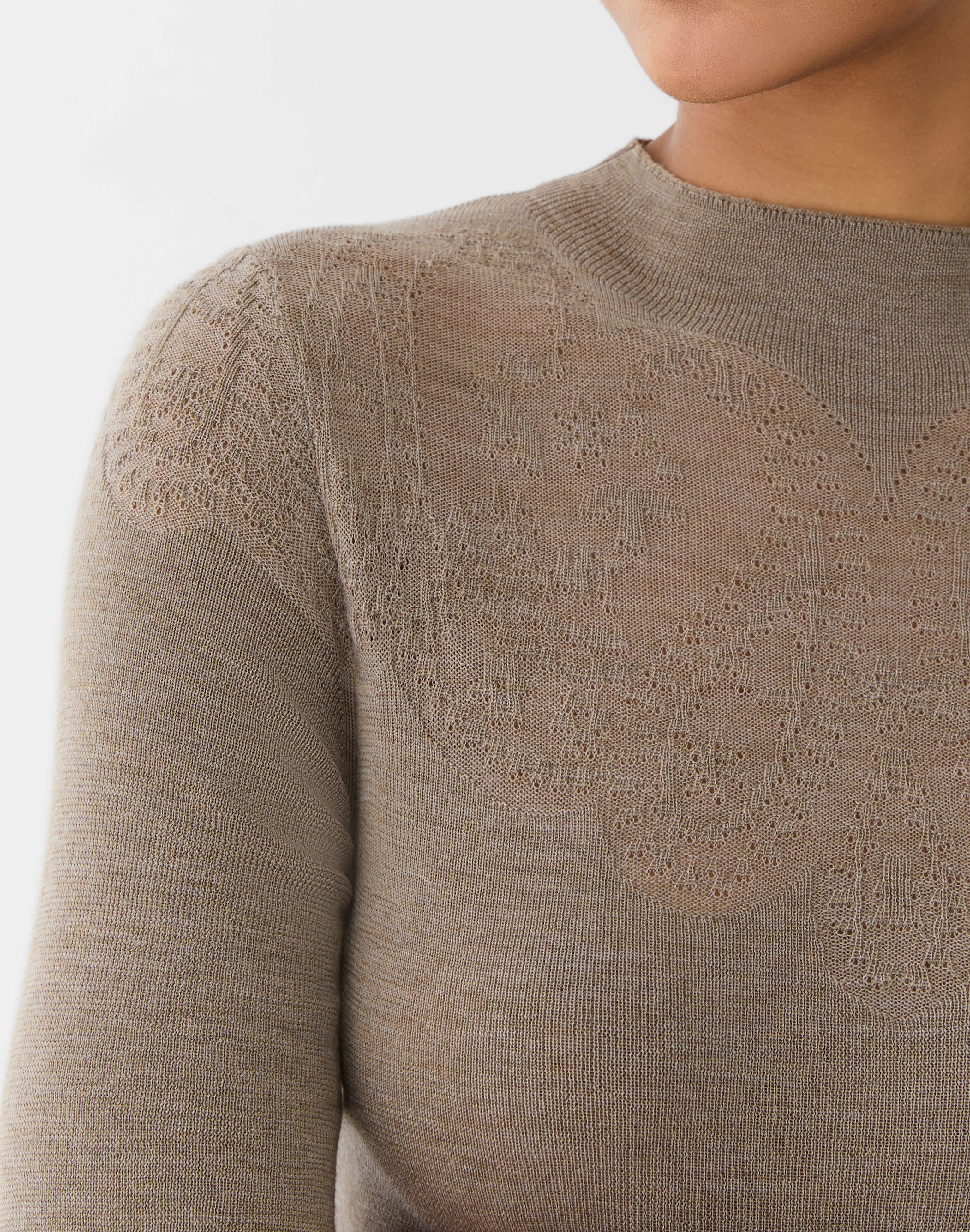 Superfine Merino Wool Ribbed Illusion Sweater