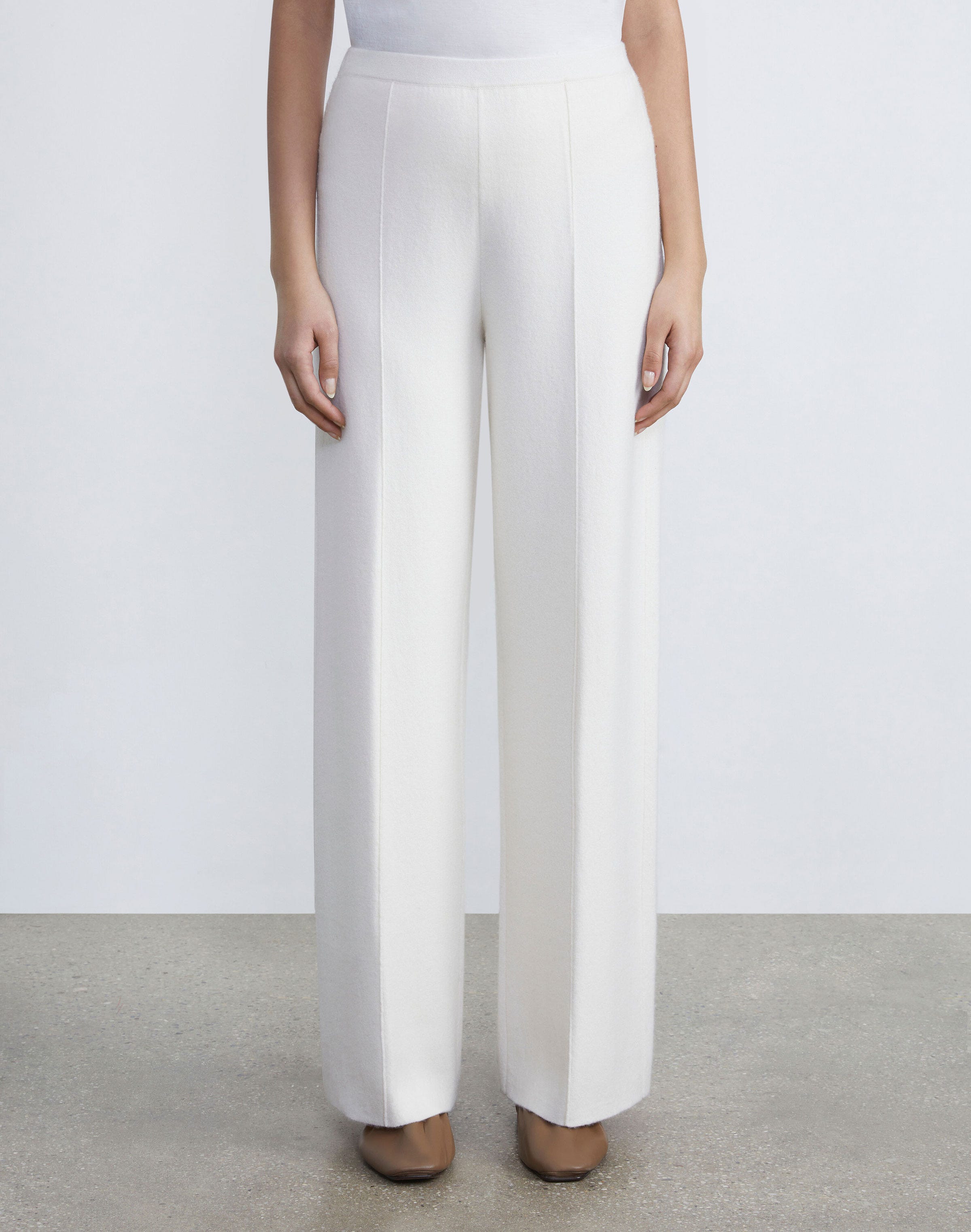 Plus-Size Cashmere-Silk Double Knit Pant